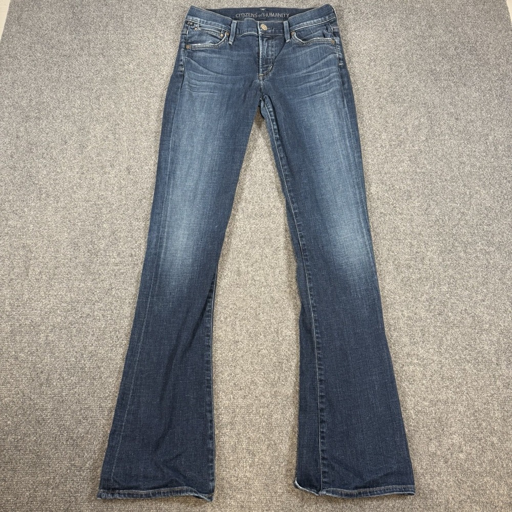 Citizens Of Humanity Jeans Womens 27 Blue Mid Rise Bootcut Stretch USA Dark Wash